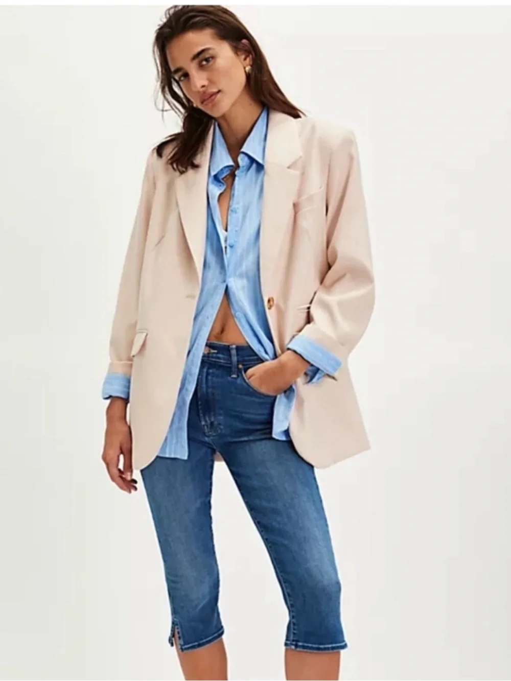 NWT Free People Paper Cut Blazer Suit Jacket Jacket Top